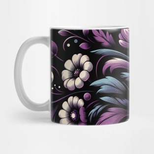 Violet Floral Illustration Mug